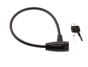 Zapięcie rowerowe KROSS linka na klucz KZK 60S 10x600 mm